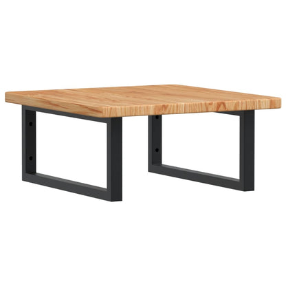 Badkamer wandschap staal en massief eikenhout