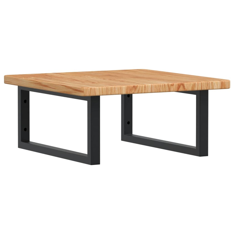 Badkamer wandschap staal en massief eikenhout
