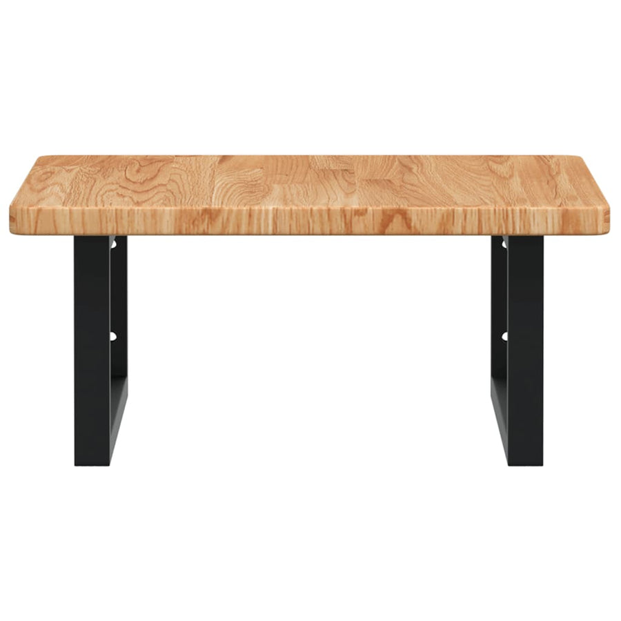 Badkamer wandschap staal en massief eikenhout
