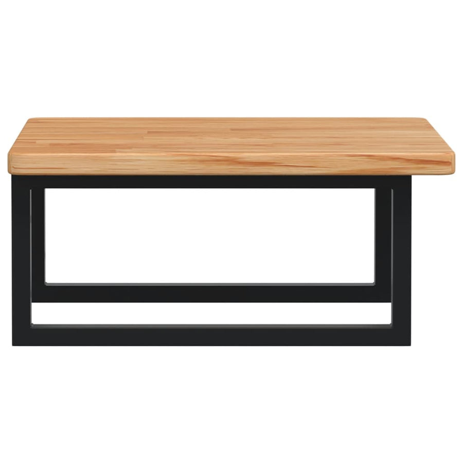 Badkamer wandschap staal en massief eikenhout