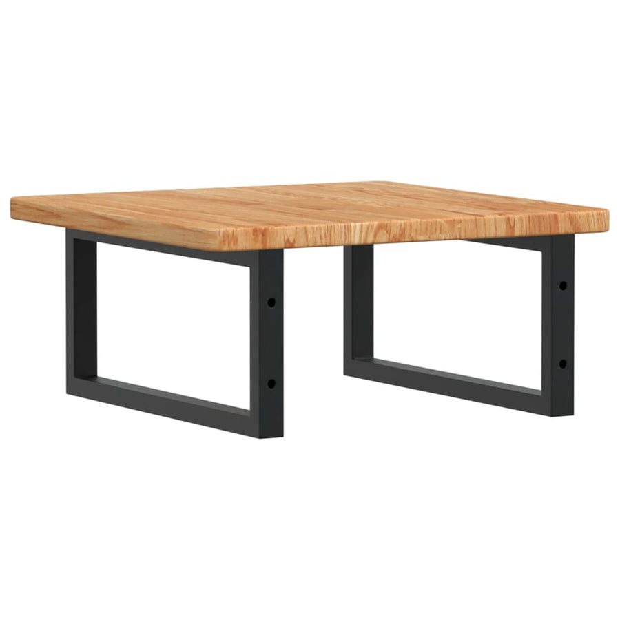 Badkamer wandschap staal en massief eikenhout