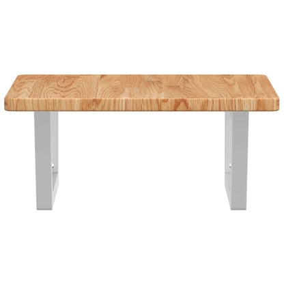 Badkamer wandschap staal en massief eikenhout
