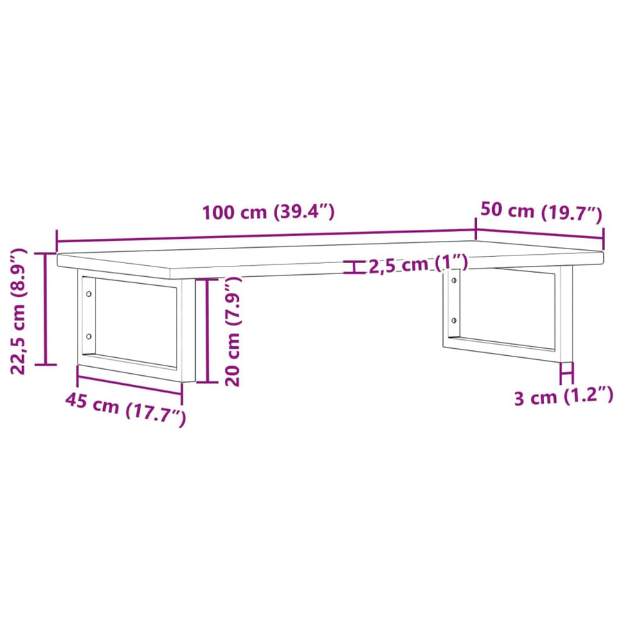 Badkamer Wandschap Staal En Massief Eikenhout 1