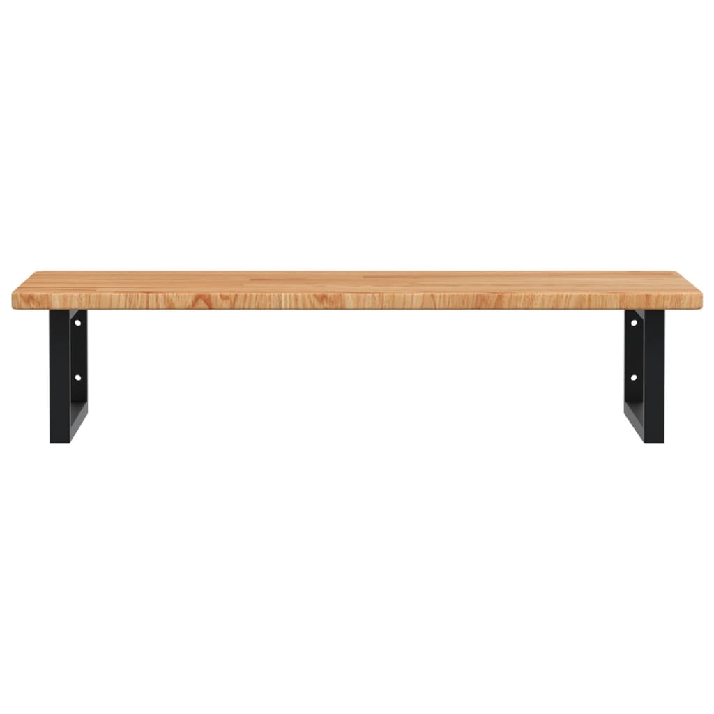 Badkamer wandschap staal en massief eikenhout