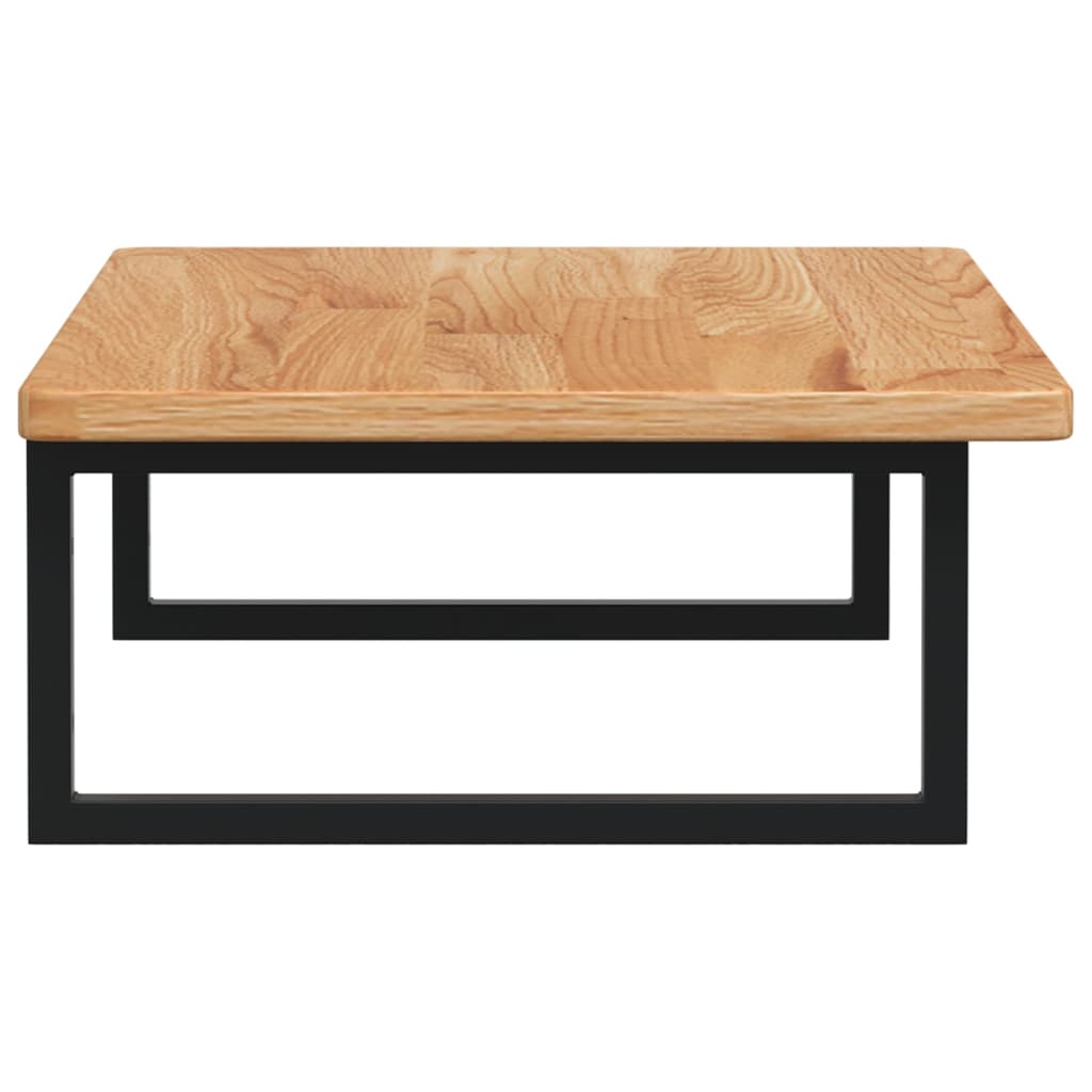 Badkamer wandschap staal en massief eikenhout