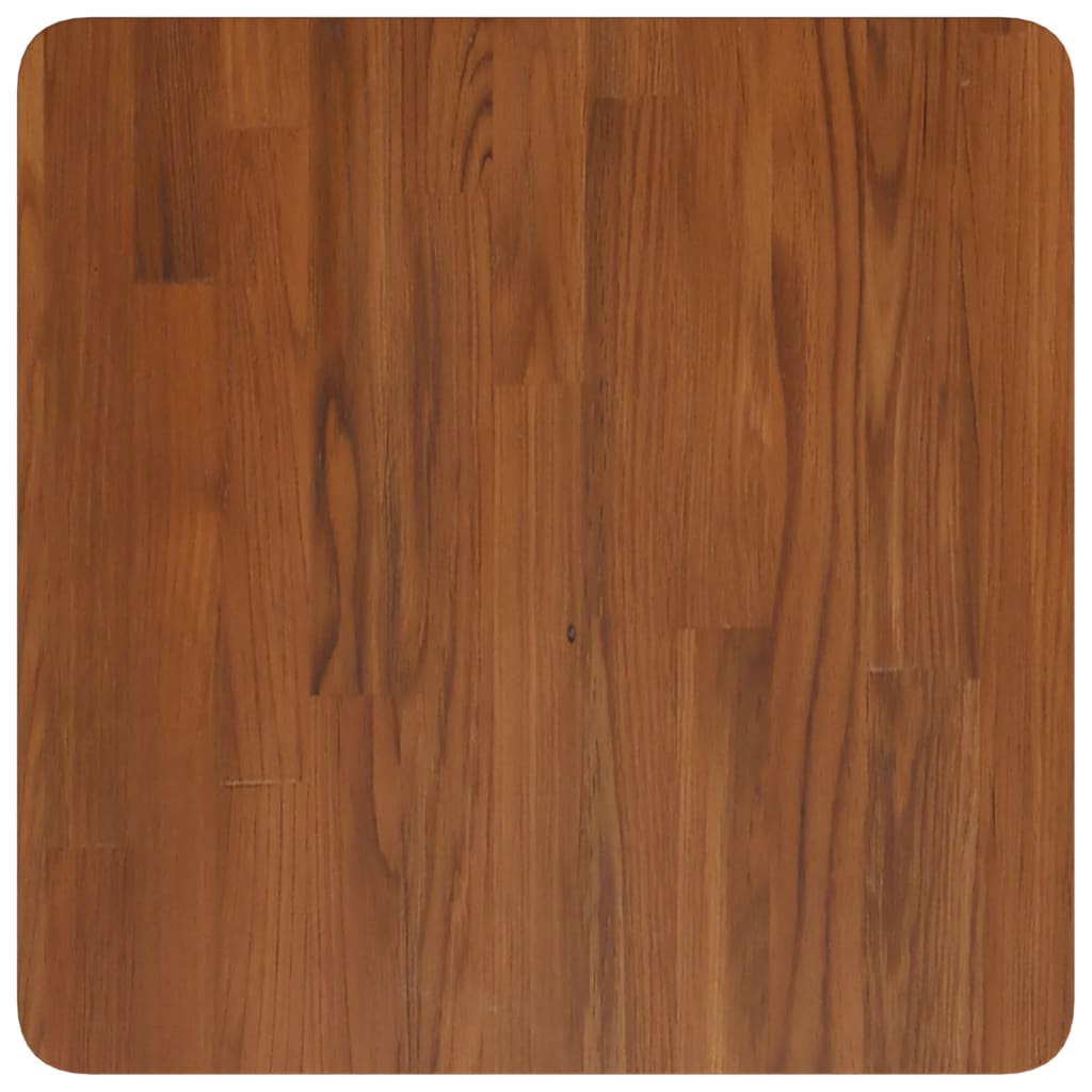 Badkamer Wandschap Staal En Massief Eikenhout 1 50 x 50 x 2.5 cm Donkerbruin en zwart