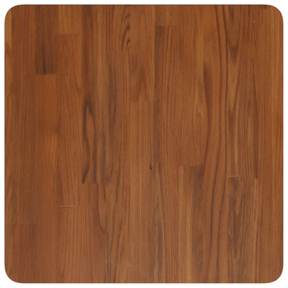 Badkamer Wandschap Staal En Massief Eikenhout 1 50 x 50 x 2.5 cm Donkerbruin en zwart