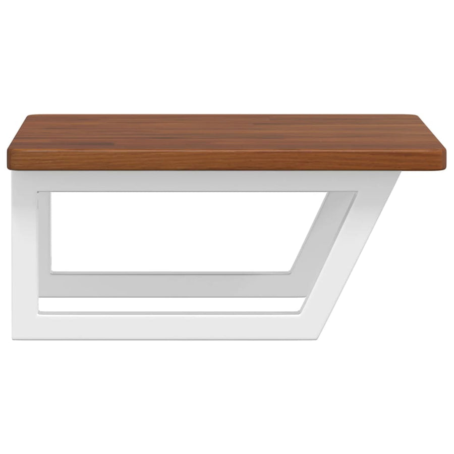 Badkamer wandschap staal en massief eikenhout