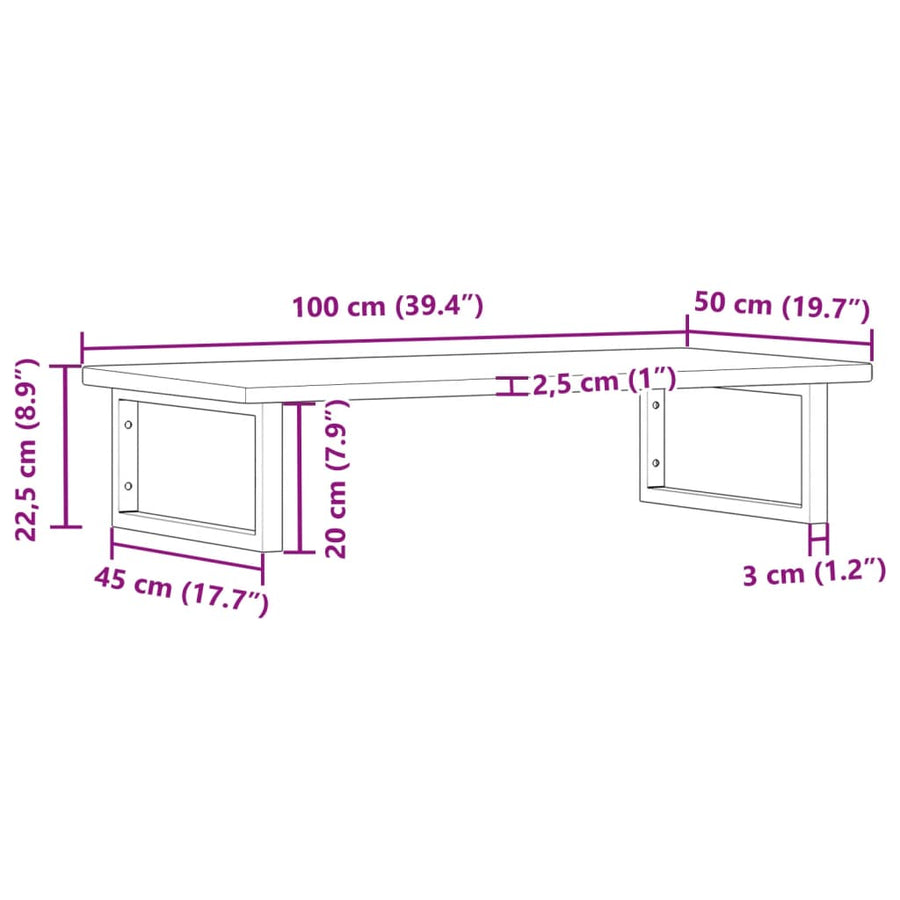 Badkamer Wandschap Staal En Massief Eikenhout 1