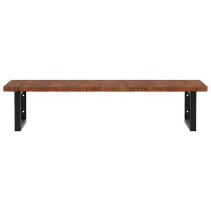 Badkamer wandschap staal en massief eikenhout