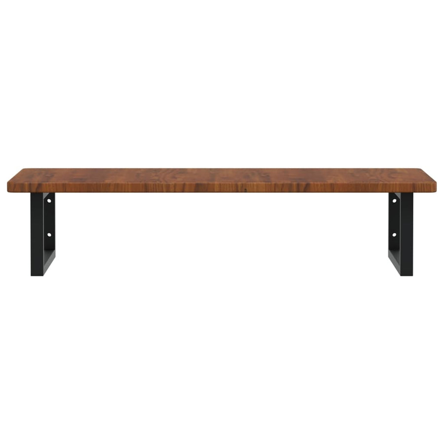 Badkamer wandschap staal en massief eikenhout