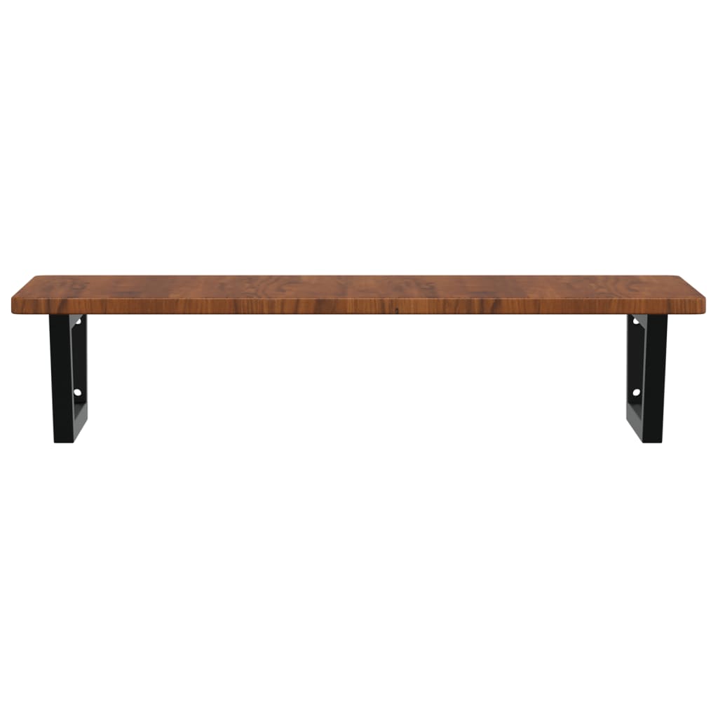 Badkamer wandschap staal en massief eikenhout