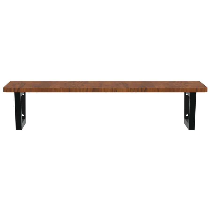 Badkamer wandschap staal en massief eikenhout