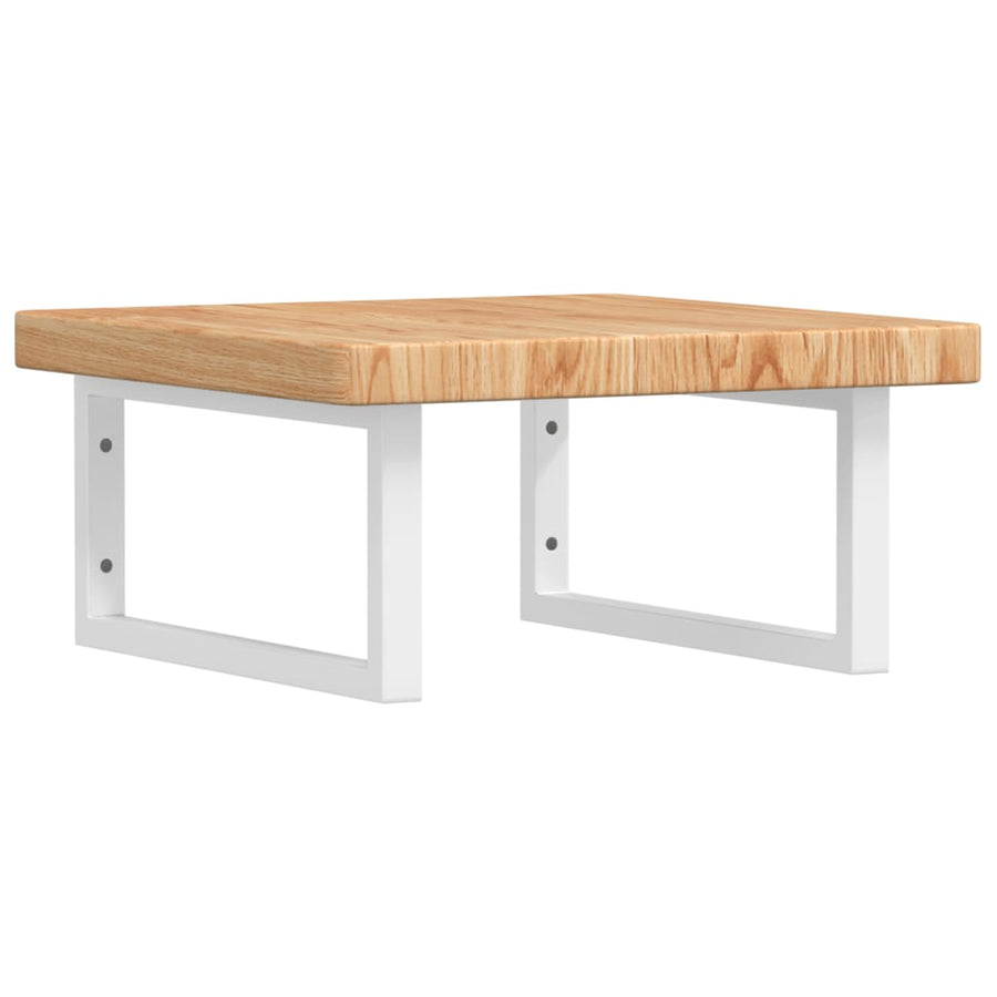 Badkamer Wandschap Staal En Massief Eikenhout 1