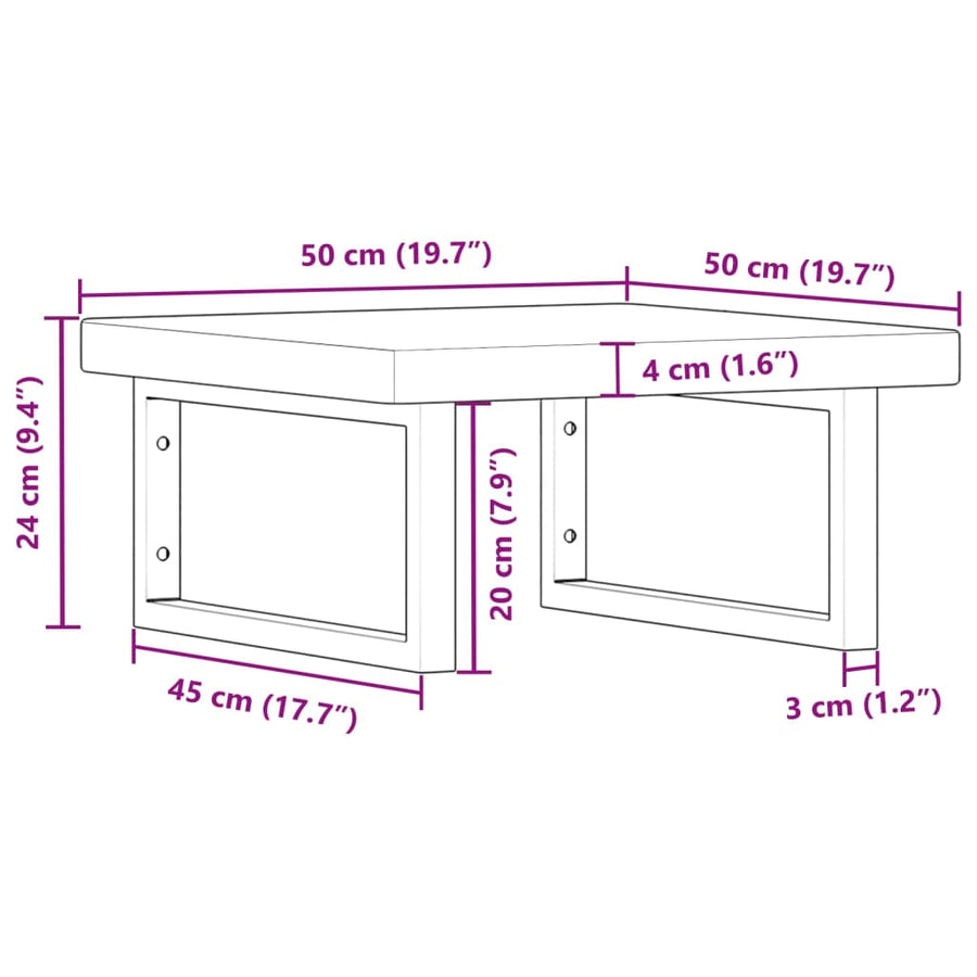 Badkamer Wandschap Staal En Massief Eikenhout 1