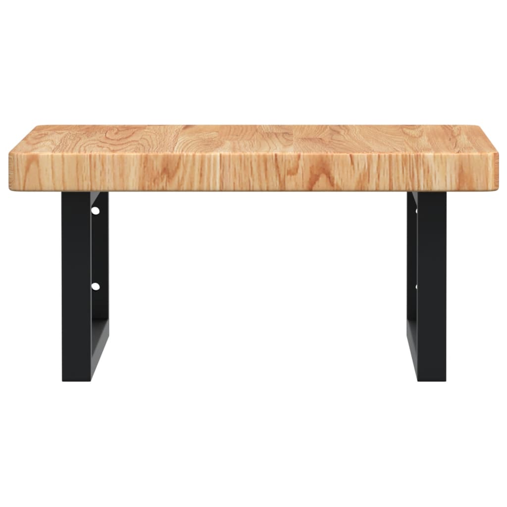 Badkamer Wandschap Staal En Massief Eikenhout