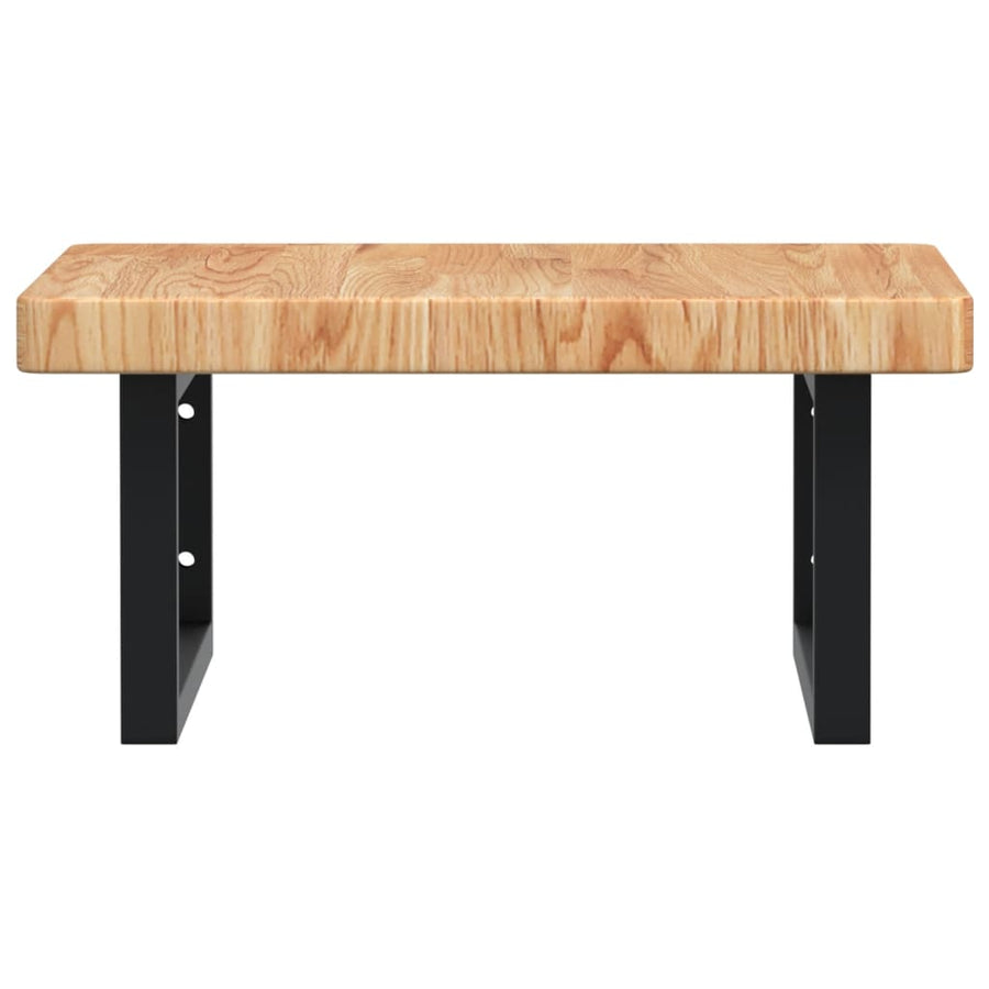 Badkamer Wandschap Staal En Massief Eikenhout