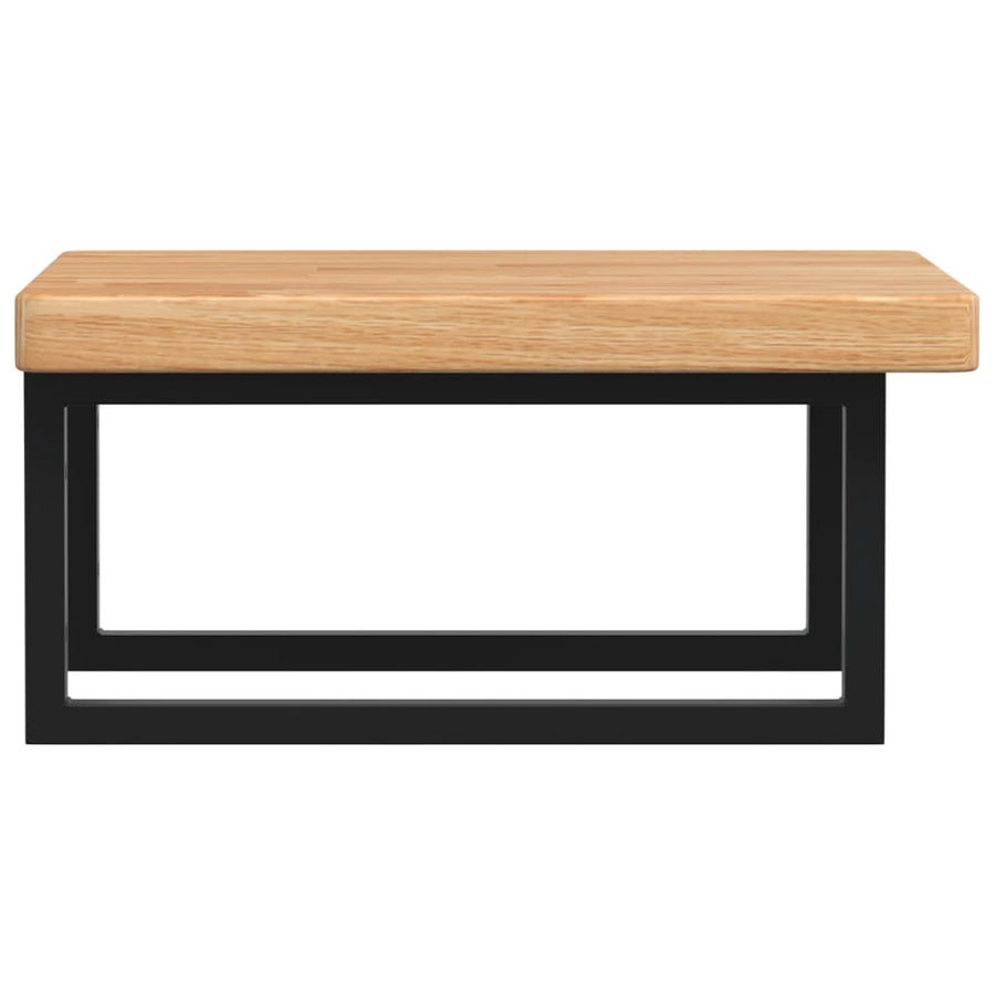 Badkamer Wandschap Staal En Massief Eikenhout