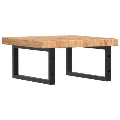 Badkamer Wandschap Staal En Massief Eikenhout