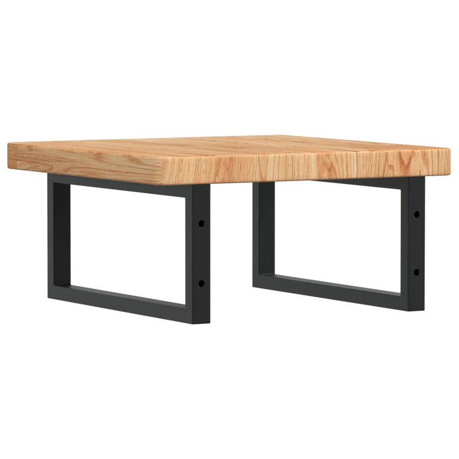 Badkamer Wandschap Staal En Massief Eikenhout