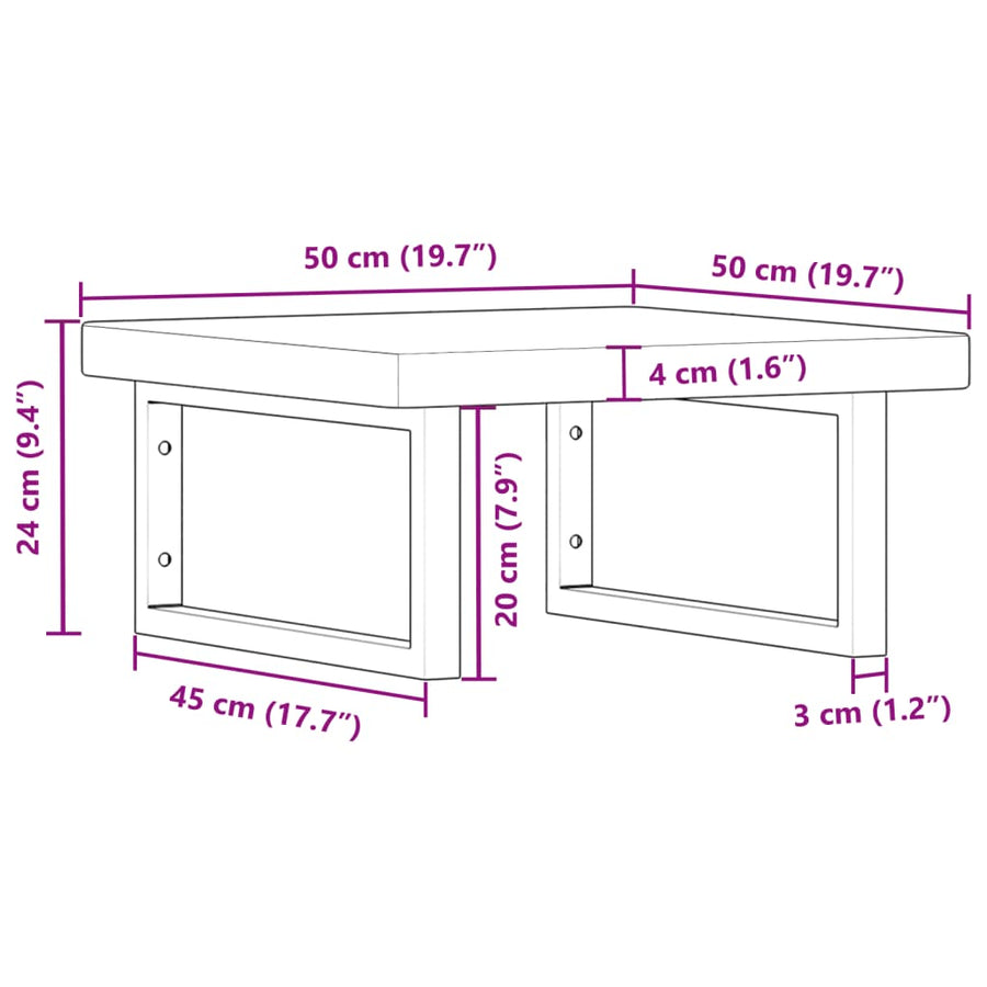 Badkamer Wandschap Staal En Massief Eikenhout 1