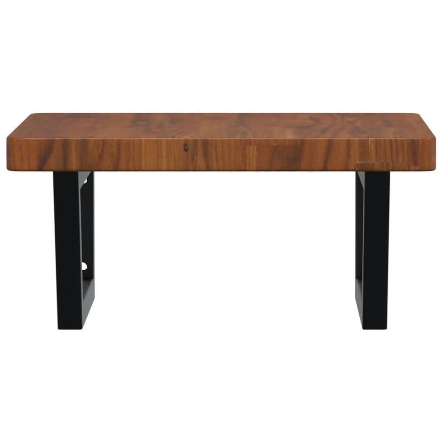 Badkamer wandschap staal en massief eikenhout
