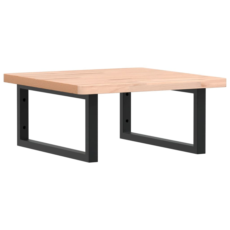 Badkamer wandschap staal en massief beukenhout