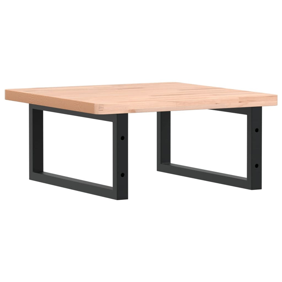 Badkamer wandschap staal en massief beukenhout