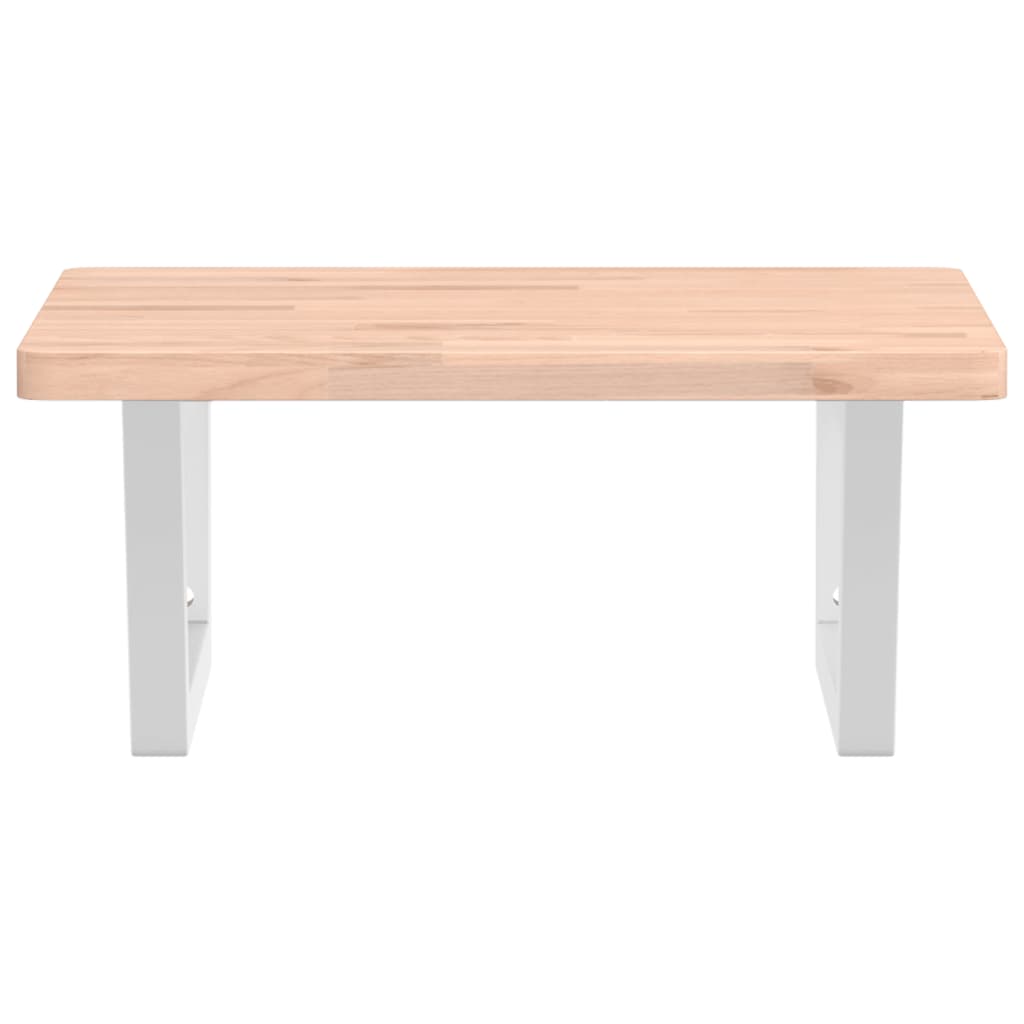 Badkamer wandschap staal en massief beukenhout