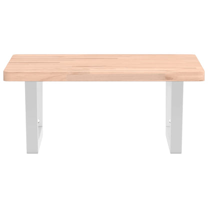 Badkamer wandschap staal en massief beukenhout