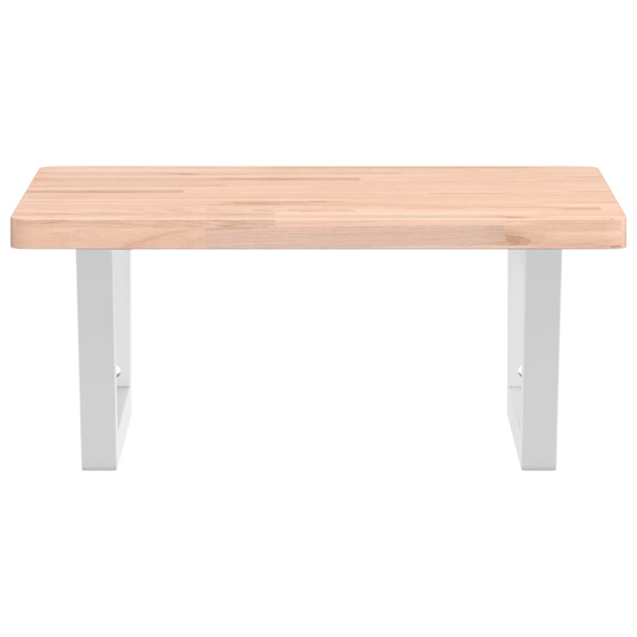 Badkamer wandschap staal en massief beukenhout