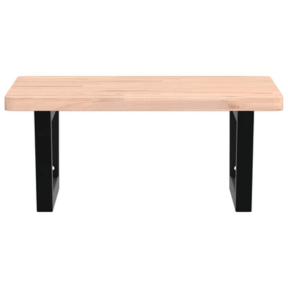 Badkamer wandschap staal en massief beukenhout