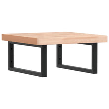 Badkamer Wandschap Staal En Massief Beukenhout 1 50 x 50 x 4 cm Bruin en zwart