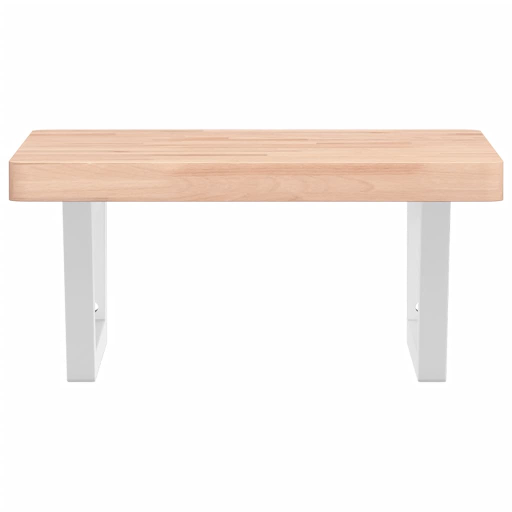 Badkamer wandschap staal en massief beukenhout