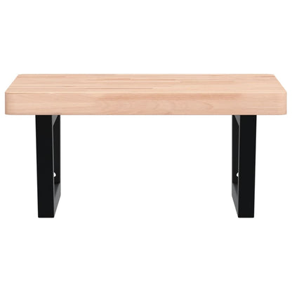 Badkamer wandschap staal en massief beukenhout