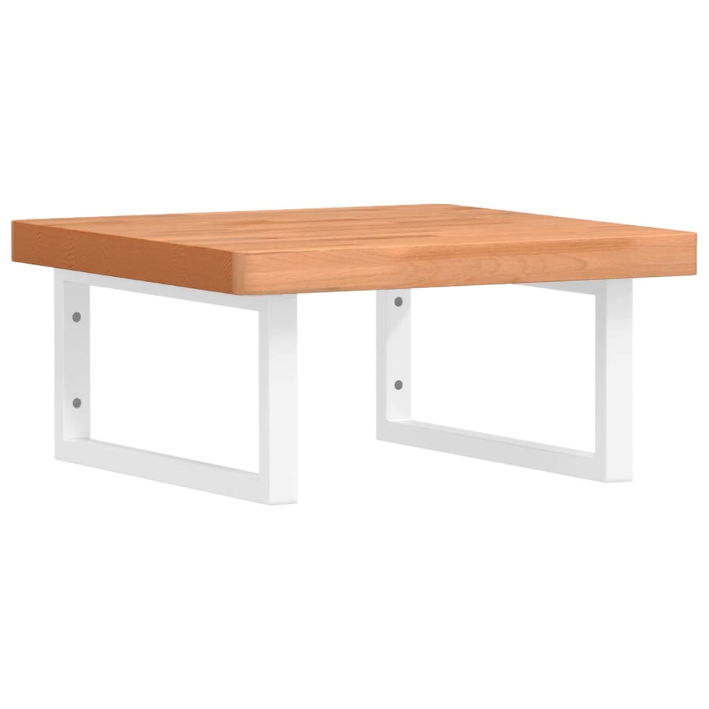 Badkamer Wandschap Staal En Massief Beukenhout 1