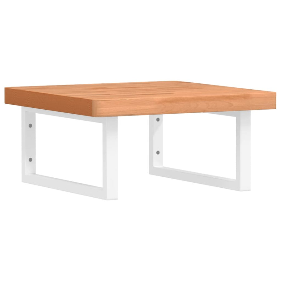 Badkamer Wandschap Staal En Massief Beukenhout 1