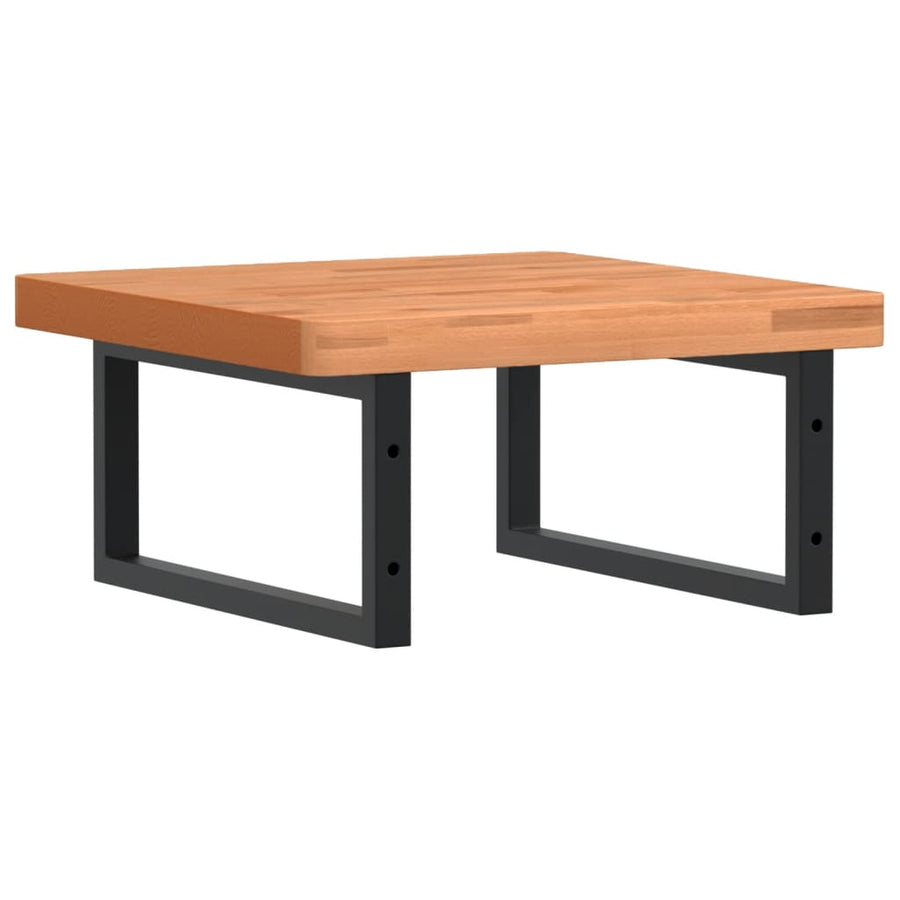 Badkamer wandschap staal en massief beukenhout