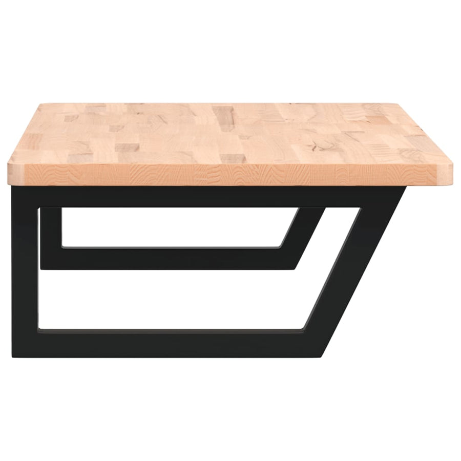Badkamer wandschap staal en massief beukenhout