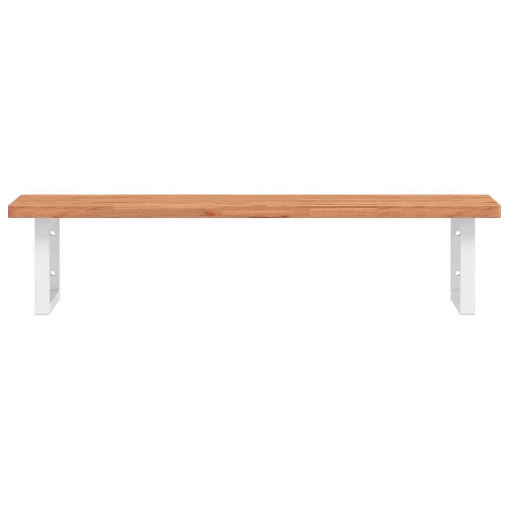 Badkamer Wandschap Staal En Massief Beukenhout 1
