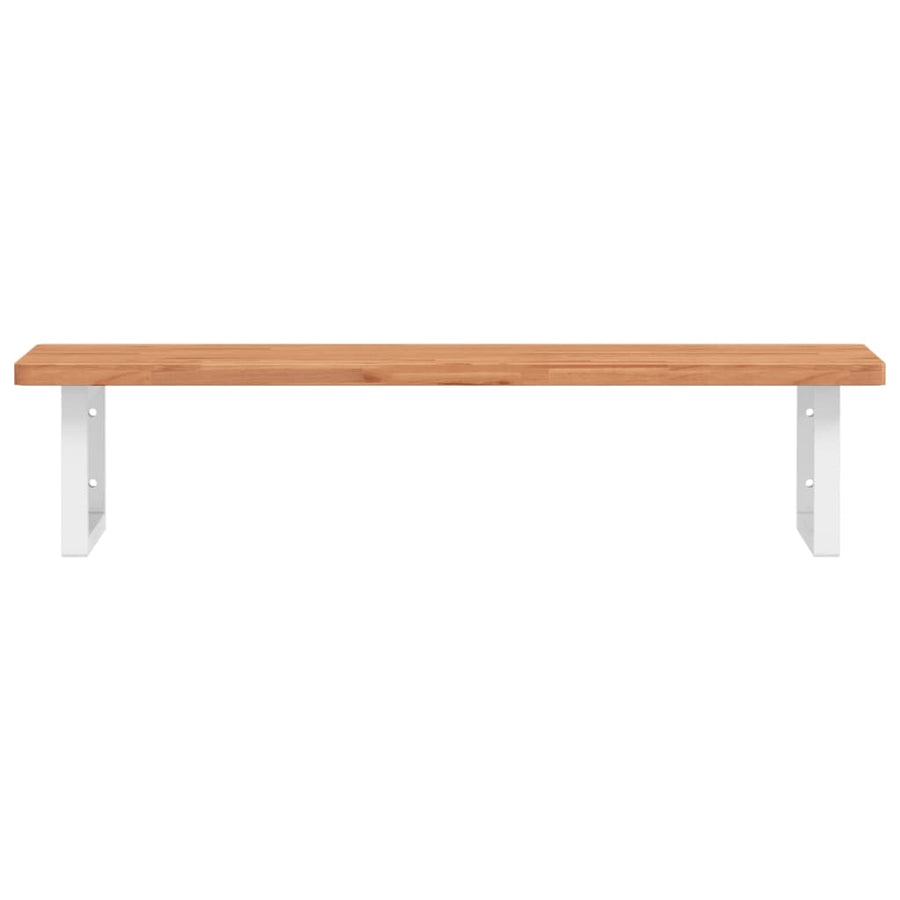 Badkamer Wandschap Staal En Massief Beukenhout 1