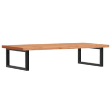 Badkamer Wandschap Staal En Massief Beukenhout 1 100 x 50 x 2.5 cm Donkerbruin en zwart
