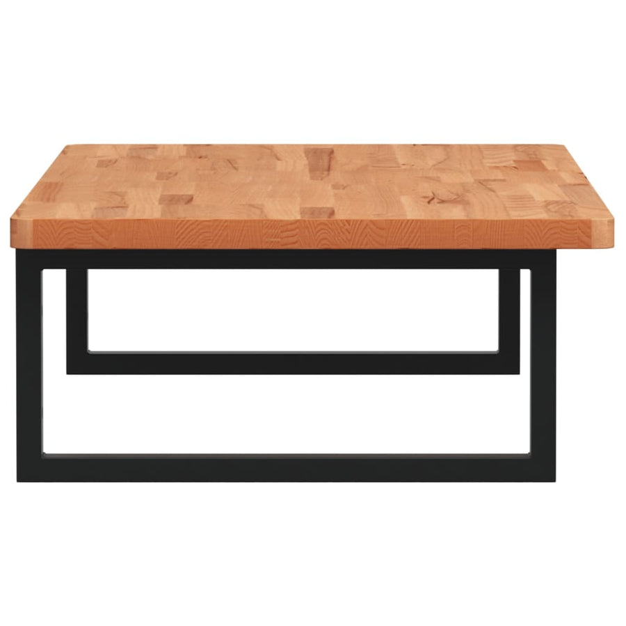 Badkamer Wandschap Staal En Massief Beukenhout 1 100 x 50 x 2.5 cm Donkerbruin en zwart