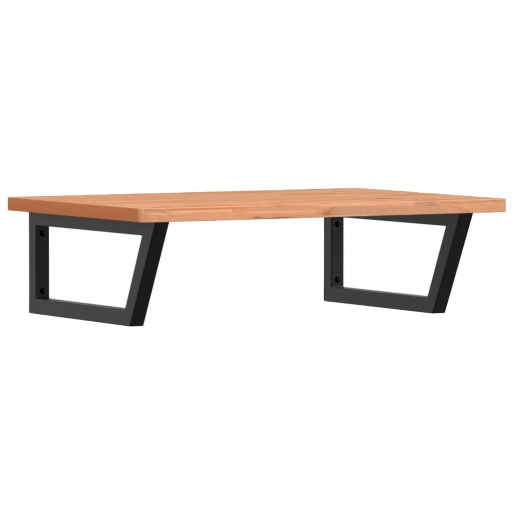 Badkamer Wandschap Staal En Massief Beukenhout 1 80 x 55 x 2.5 cm Zwart