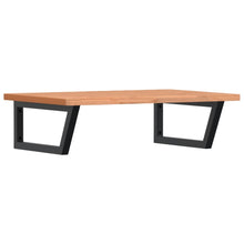 Badkamer Wandschap Staal En Massief Beukenhout 1 80 x 55 x 2.5 cm Zwart