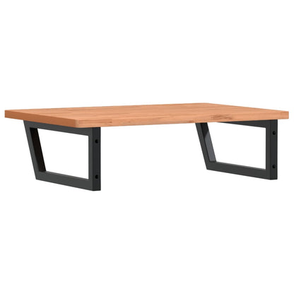 Badkamer Wandschap Staal En Massief Beukenhout 1 80 x 55 x 2.5 cm Zwart
