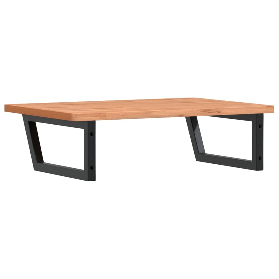 Badkamer Wandschap Staal En Massief Beukenhout 1 80 x 55 x 2.5 cm Zwart