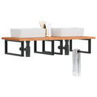 Badkamer wandschap 115x55 cm staal beukenhout