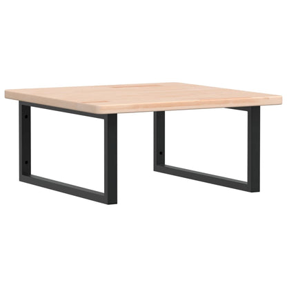 Badkamer Wandschap Staal En Massief Eikenhout Grijs