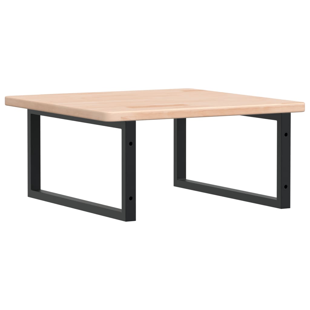 Badkamer Wandschap Staal En Massief Eikenhout Grijs